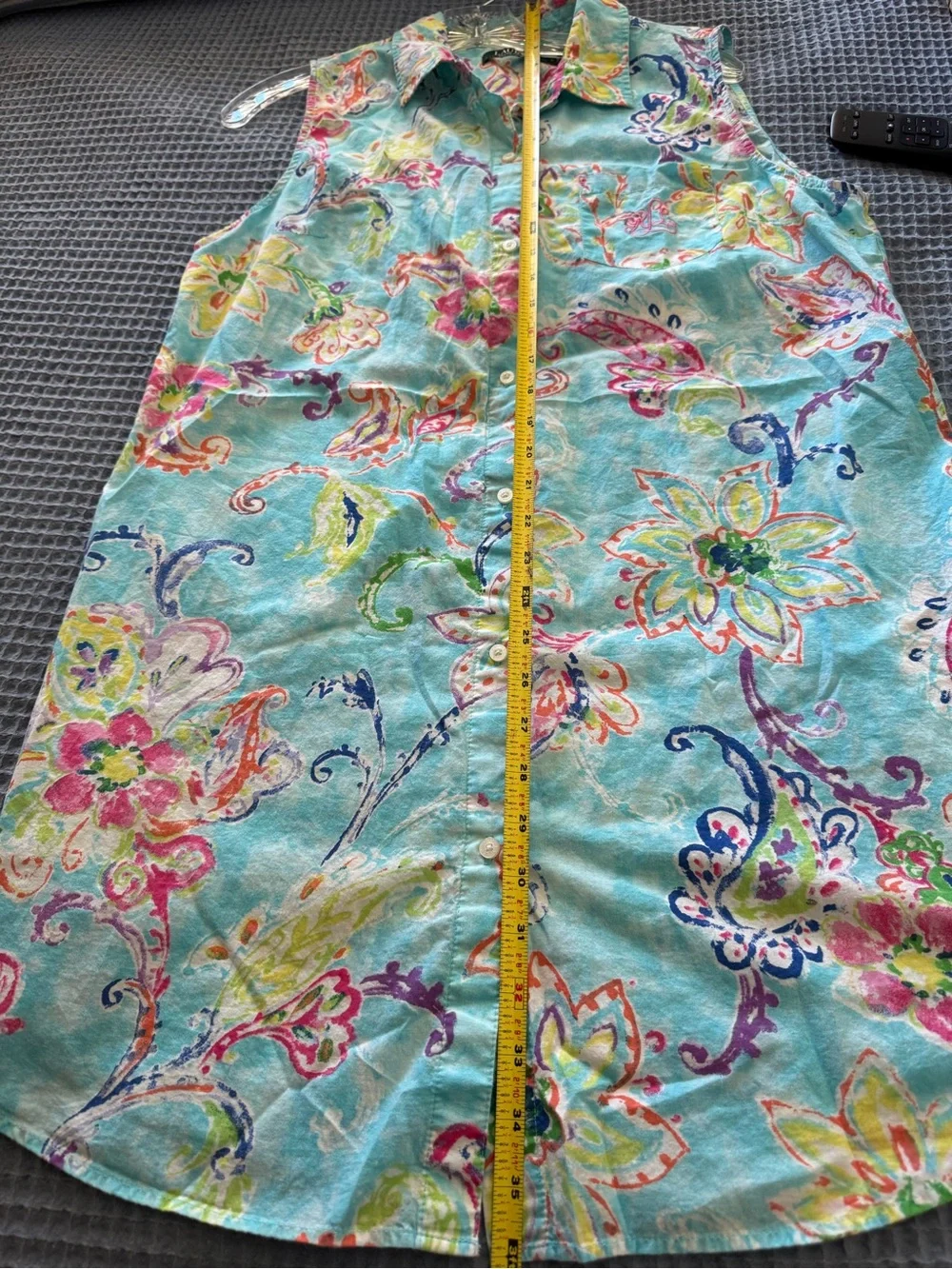 Lauren Ralph Lauren Sleeveless Paisley
Floral Button Down Shirt (Size L) - Picture 11 of 16